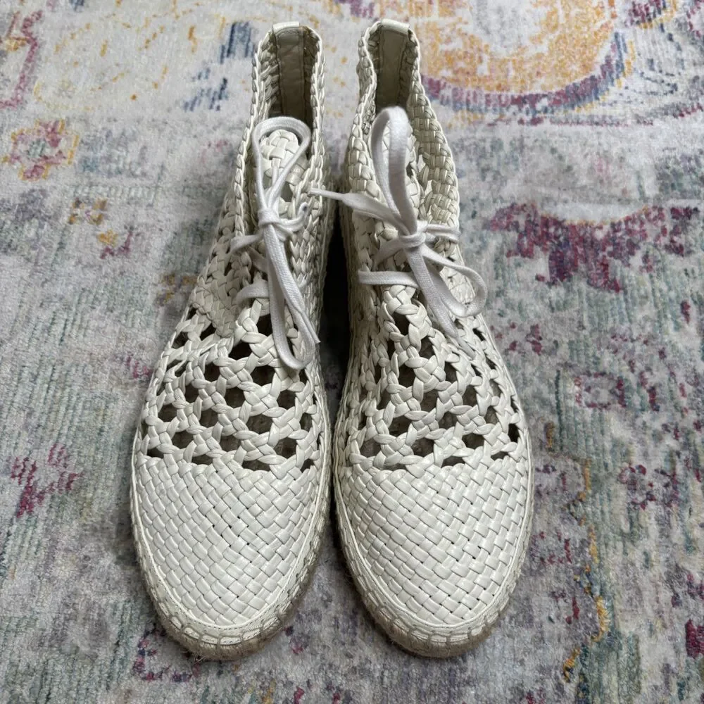 Celine Leather Woven Espadrilles